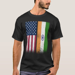 T-shirt Inde Inde Amérique drapeaux Fiers USA Inde