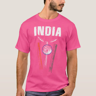T-shirt Inde Ricke Pour Les Amateurs Indiens De Cricket