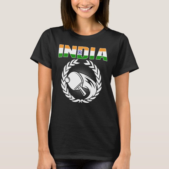 T-shirt Inde Tennis de table Indian Ping Pong Supporter Sp (Devant)