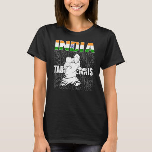 T-shirt Inde Tennis de table soutien Inde Ping Pong