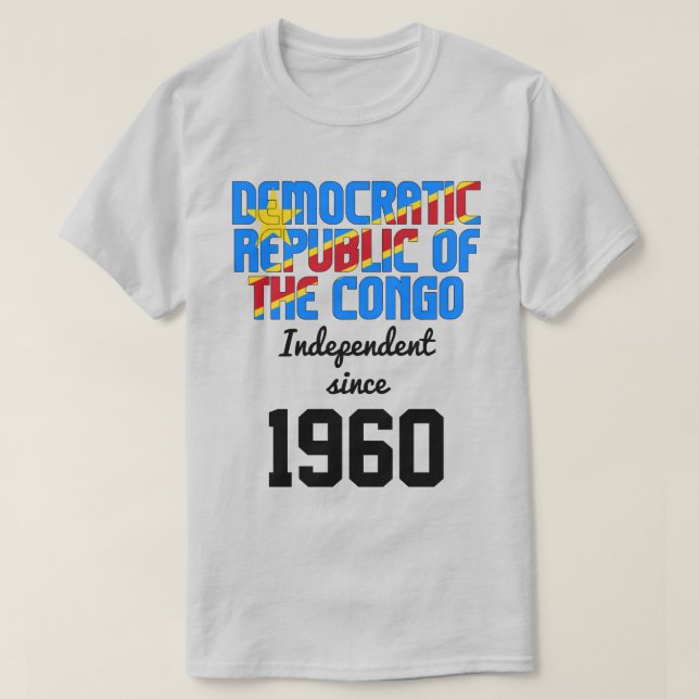 T-shirt Indépendance du drapeau de la République démocrati (Design devant)