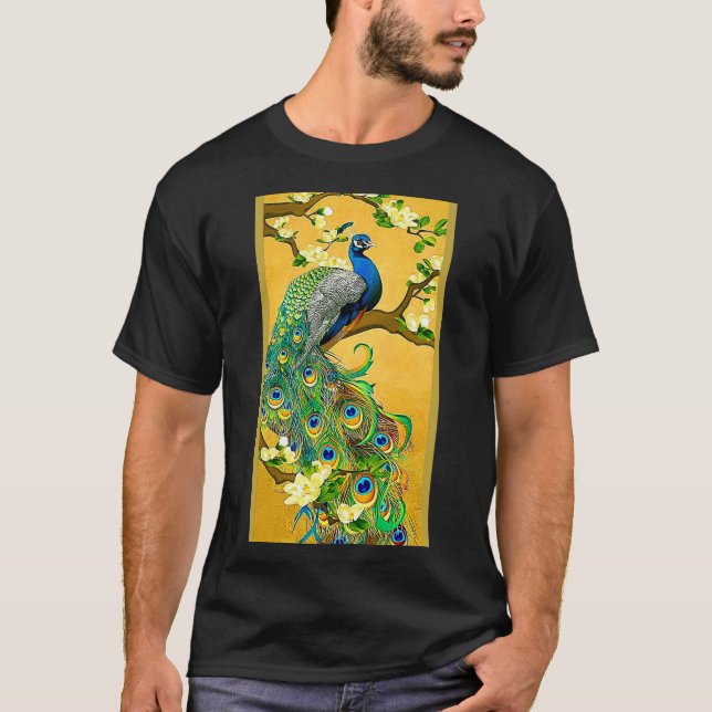 T-shirt India Blue Peacock (Devant)