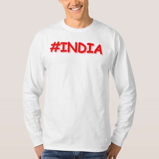 T-shirt "#India" Joli design. Commandez dès maintenant  (Devant)