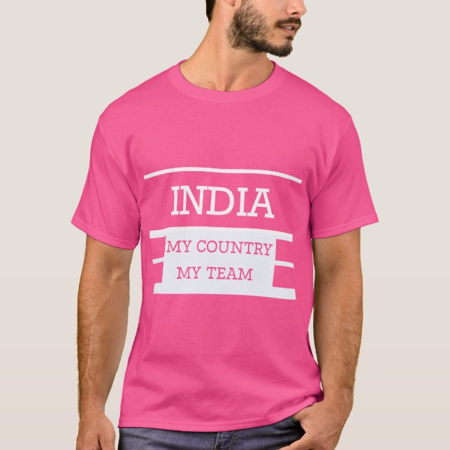 T-shirt India My Country My Team Concept (Devant)
