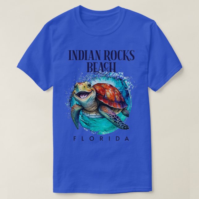 T-shirt Indian Rocks Beach Floride Aquarelle Happy Sea Tu (Design devant)