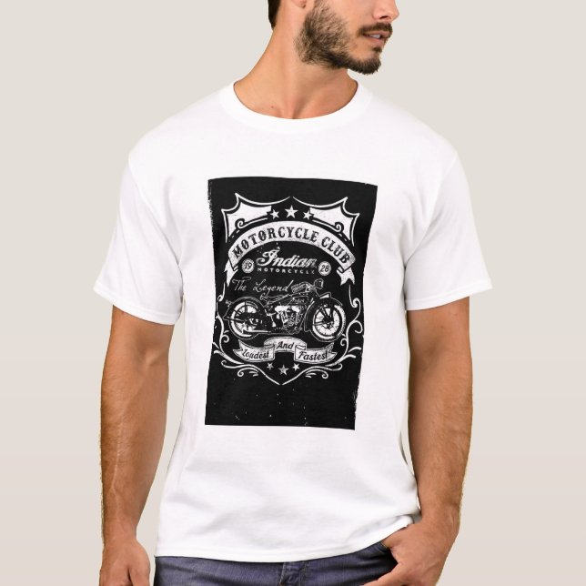 T-shirt Indian The Legend Ride Gratuit (Devant)