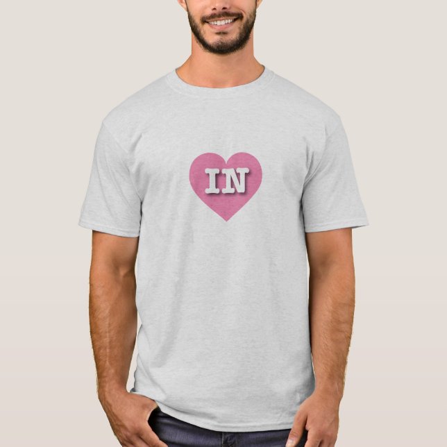 T-shirt Indiana Coeur rose - J'aime IN (Devant)