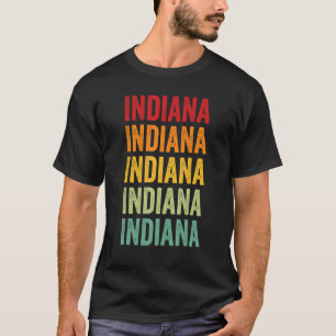 T-shirt Indiana County Pennsylvania Rainbow Text Design