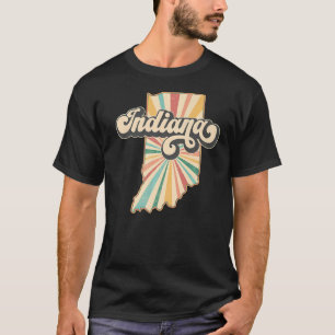 T-shirt Indiana Home Etat US Vintage Retro Pays Patrio