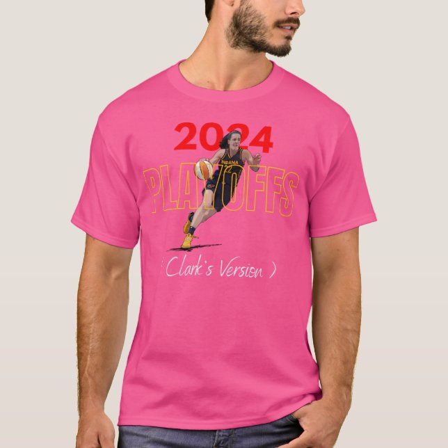 T-shirt Indiana Playoffs Caitlin Clark Version Basketbal (Devant)