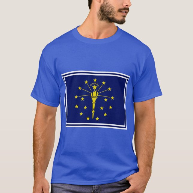 T-shirt Indiana State Flag Stickers (Devant)