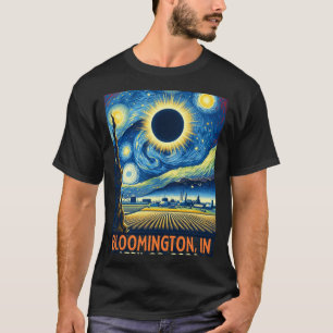 T-shirt Indiana Total Solar Eclipse 2024 Nuit étoilée