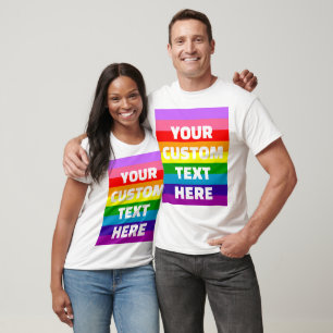T-shirt Indicateur 9 bandes LGBTQ+ Pride Arc-en-ciel ajout