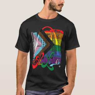 T-shirt Indicateur de la Fierté de progression carrée de S
