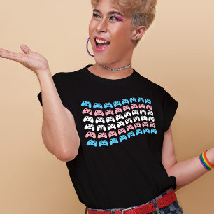 T-shirt Indicateur de la fierté transgenre du contrôleur d