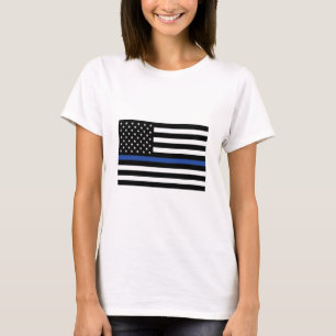 T-shirt Indicateur de ligne bleue mince