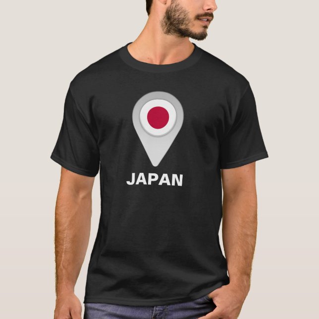 T-shirt Indicateur de localisation Japon (Devant)