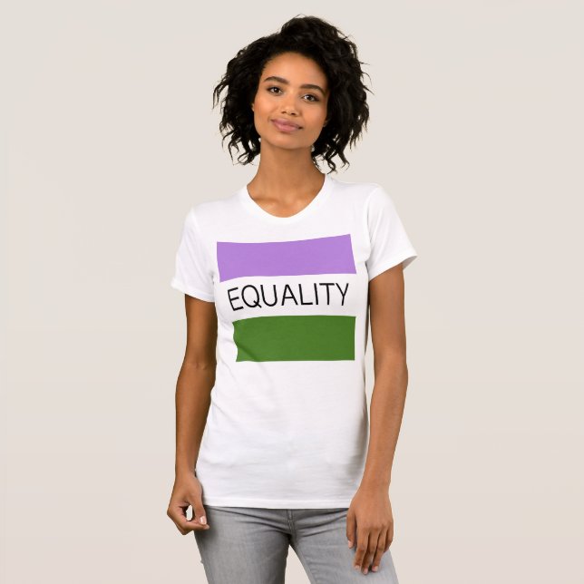T-shirt Indicateur EQUALITY Genderqueer (Devant entier)