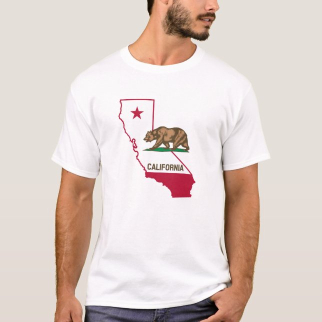 T-shirt Indicateur et drapeau de Californie (Devant)
