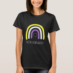 T-shirt Indicateur non binaire Rainbow Enby Genderqueer No