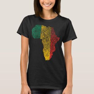 T-shirt Indicateur panafricain Empreinte d'histoire noire