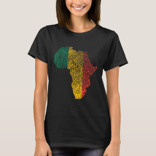 T-shirt Indicateur panafricain Empreinte d'histoire noire