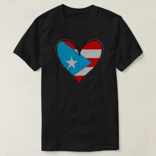 T-shirt Indicateur Porto Rico   Boricua Heart, Porto-Rico