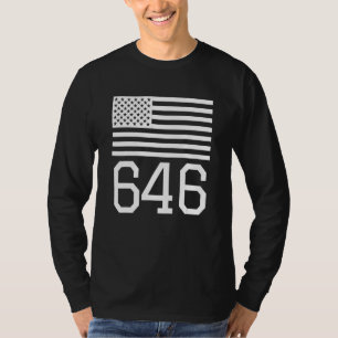 T-shirt Indicateur régional 646 American Flag Usa New York
