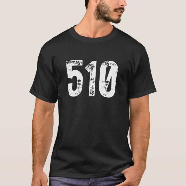 T-shirt indicatif régional 510 Oakland CA Téléphone mobile (Devant)