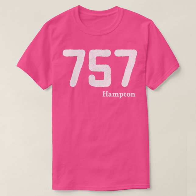 T-shirt Indicatif régional 757 Hampton Virginia (Design devant)