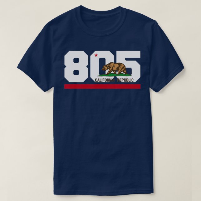 T-shirt Indicatif régional 805 Père Noël Barbara Californi (Design devant)