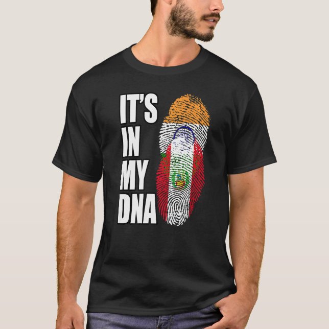T-shirt Indien Et Péruvien Mélangent L'ADN Patrimoine Du D (Devant)