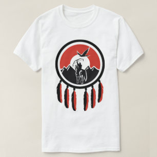 T-shirt indien indigène de bouclier