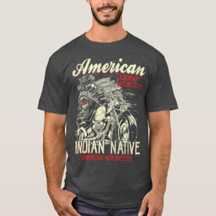 T-shirt Indien vintage de moto pour vieux motocycliste