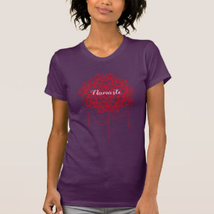 T-shirt indienne Mandala burgundy Namaste yoga