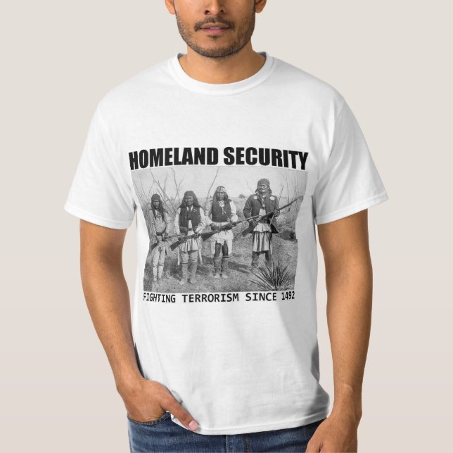 T-shirt Indiens de sécurité de patrie (Devant)