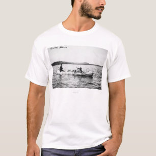 T-shirt Indiens d'Ojibwa croisant le lac en photographie