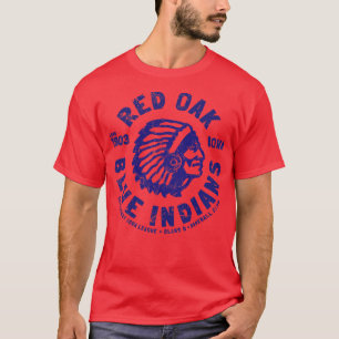 T-shirt Indiens rouges de chêne bleu