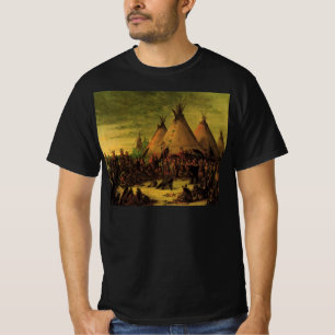 T-shirt Indiens vintage, conseil de guerre sioux par Catli
