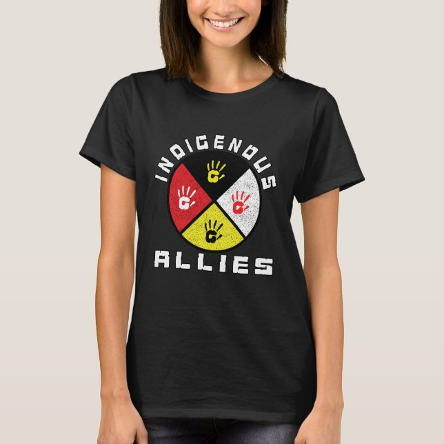 T-shirt Indigenous Allies Medicine Wheel MMIW (Devant)
