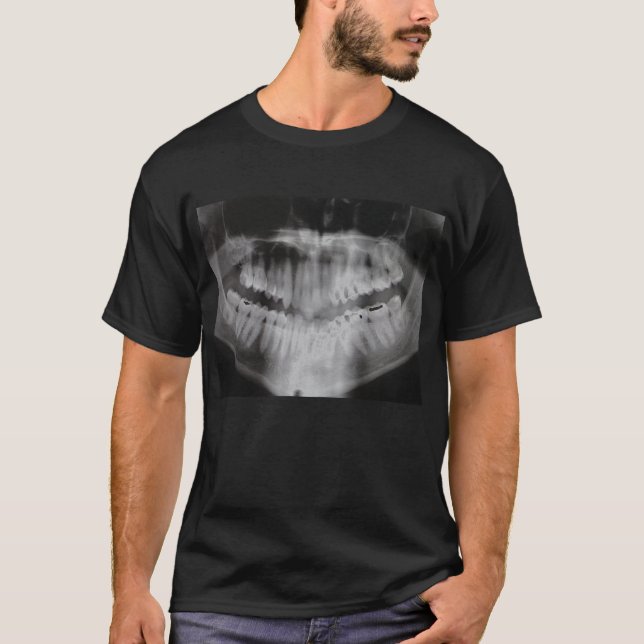 T-shirt Individu X-Rayon-oral dentaire portrait-par KLM (Devant)