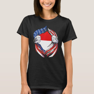 T-shirt Indonésie Drapeau Américain Fière de Mon Indonésie