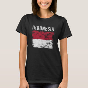 T-shirt Indonésie Drapeau Hommes Distorsion Femmes Enfants