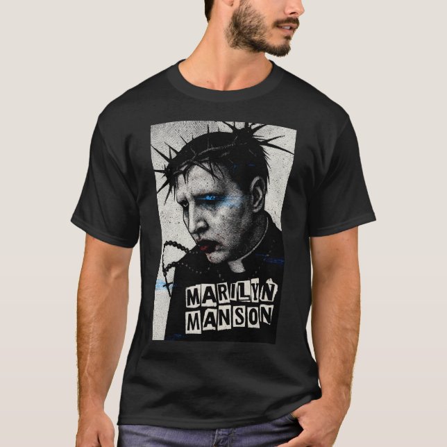 T-shirt  Industrial Goth Icon: Edgy Art Portrait (Devant)