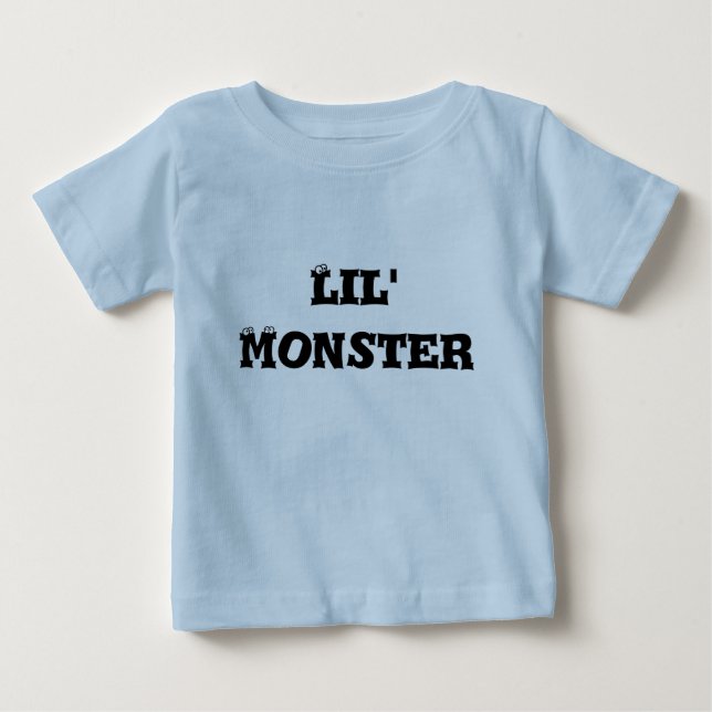 T-shirt infantile, bleu-clair, monstre de Lil (Devant)