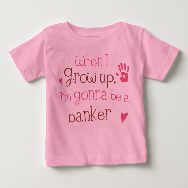 T-shirt infantile de bébé de banquier (avenir) (Devant)