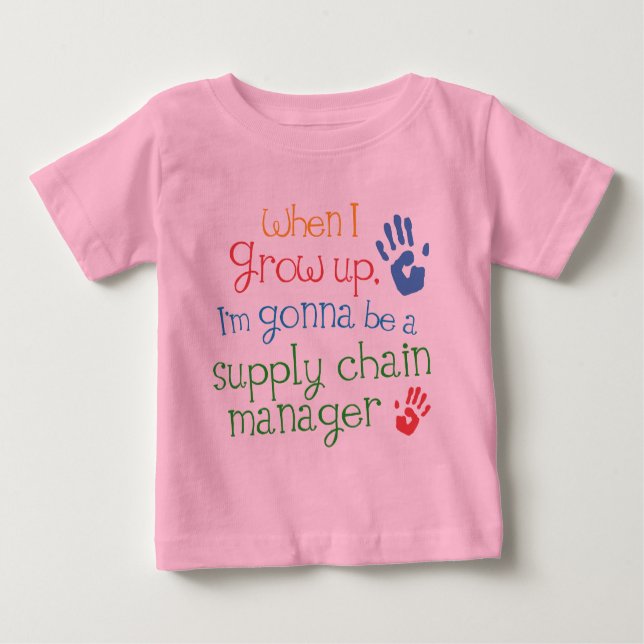 T-shirt infantile de bébé de directeur de chaîne (Devant)