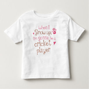 T-shirt infantile de bébé de joueur de cricket
