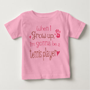 T-shirt infantile de bébé de joueur de tennis