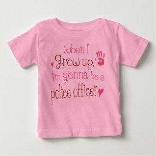 T-shirt infantile de bébé de policier (avenir)